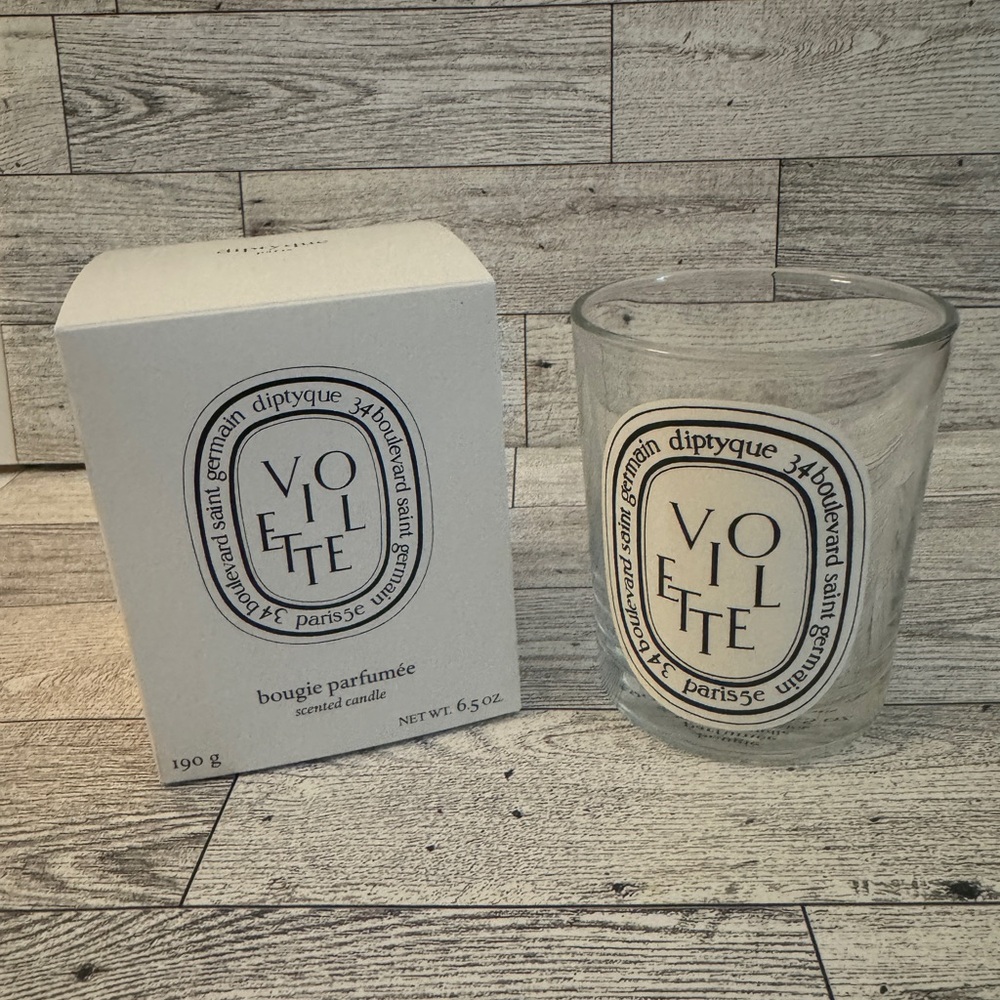 Diptyque Empty Glass Candle Jar Violette